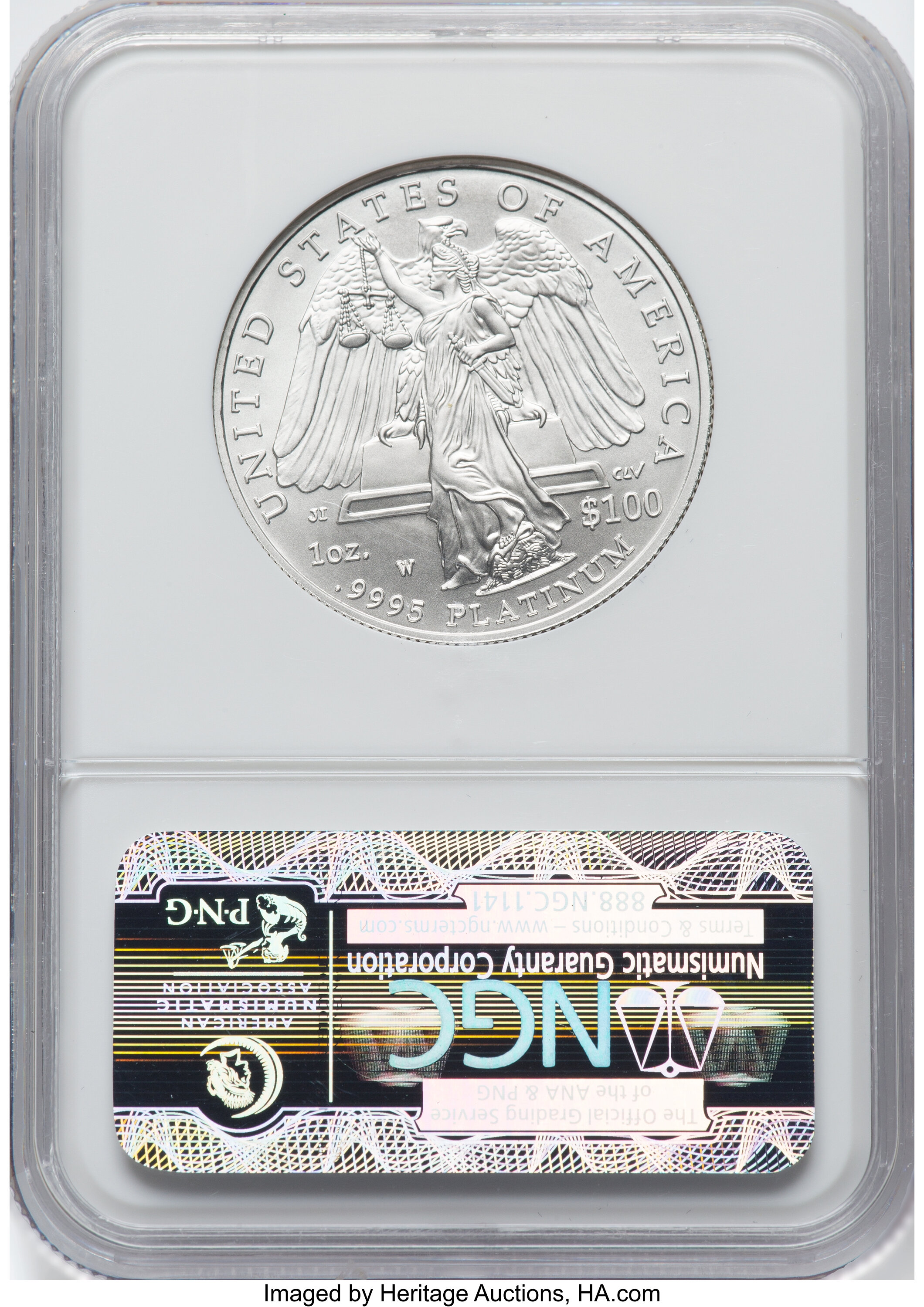 2008-W P$100  Platinum Eagle, Burnished MS70 thumbnail 17