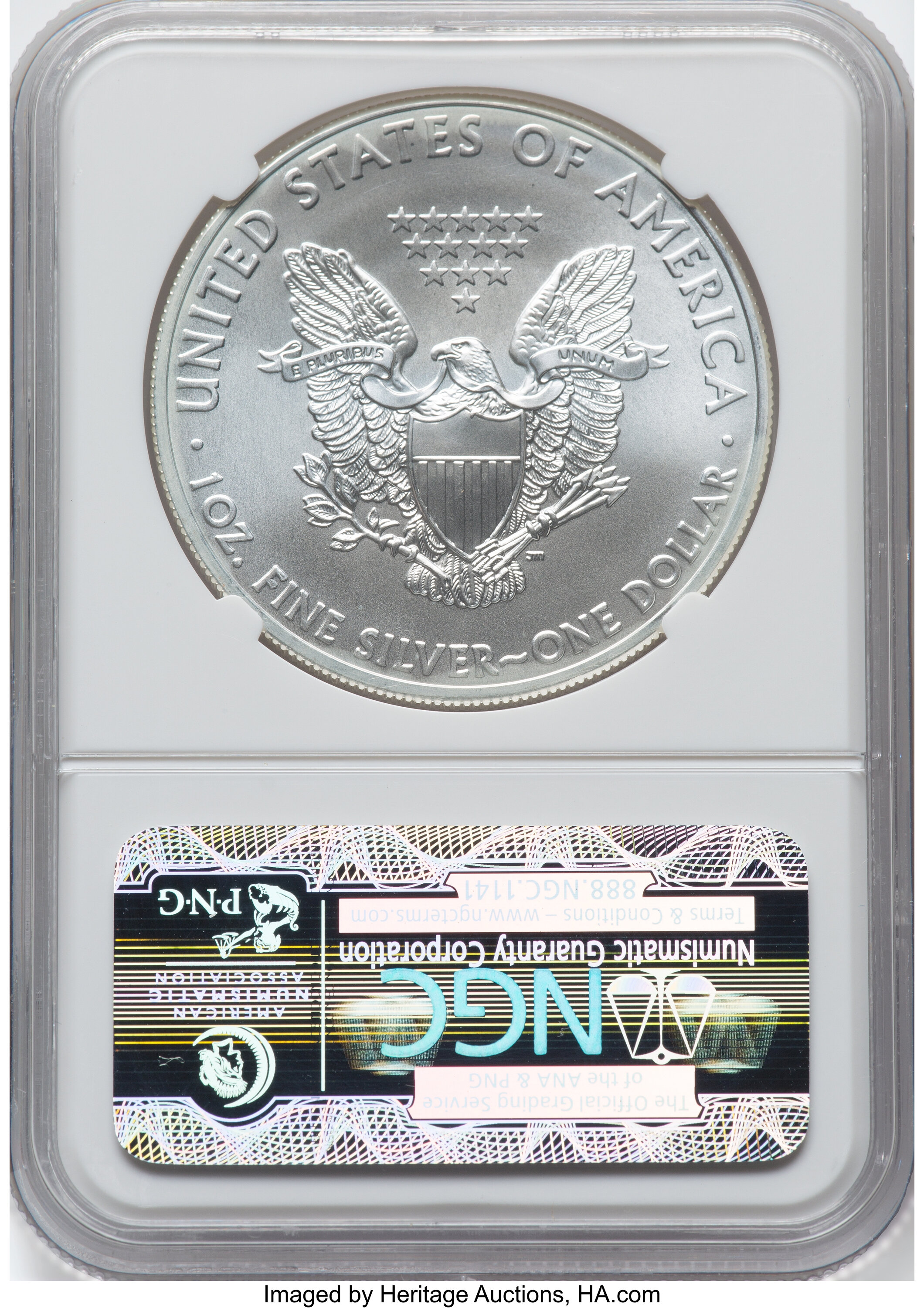 2011-(W) $1  Silver Eagle, Struck at West Point Mint MS70 thumbnail 4