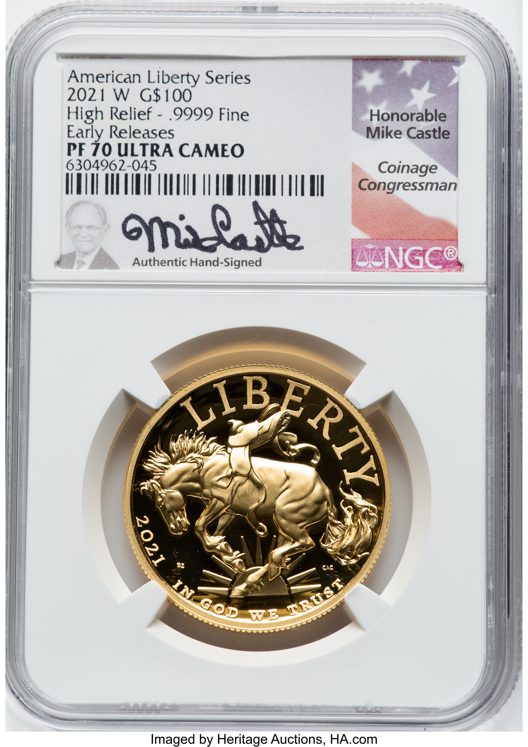 2021 W American Liberty Gold 2017 Present Mustang DCAM Coin