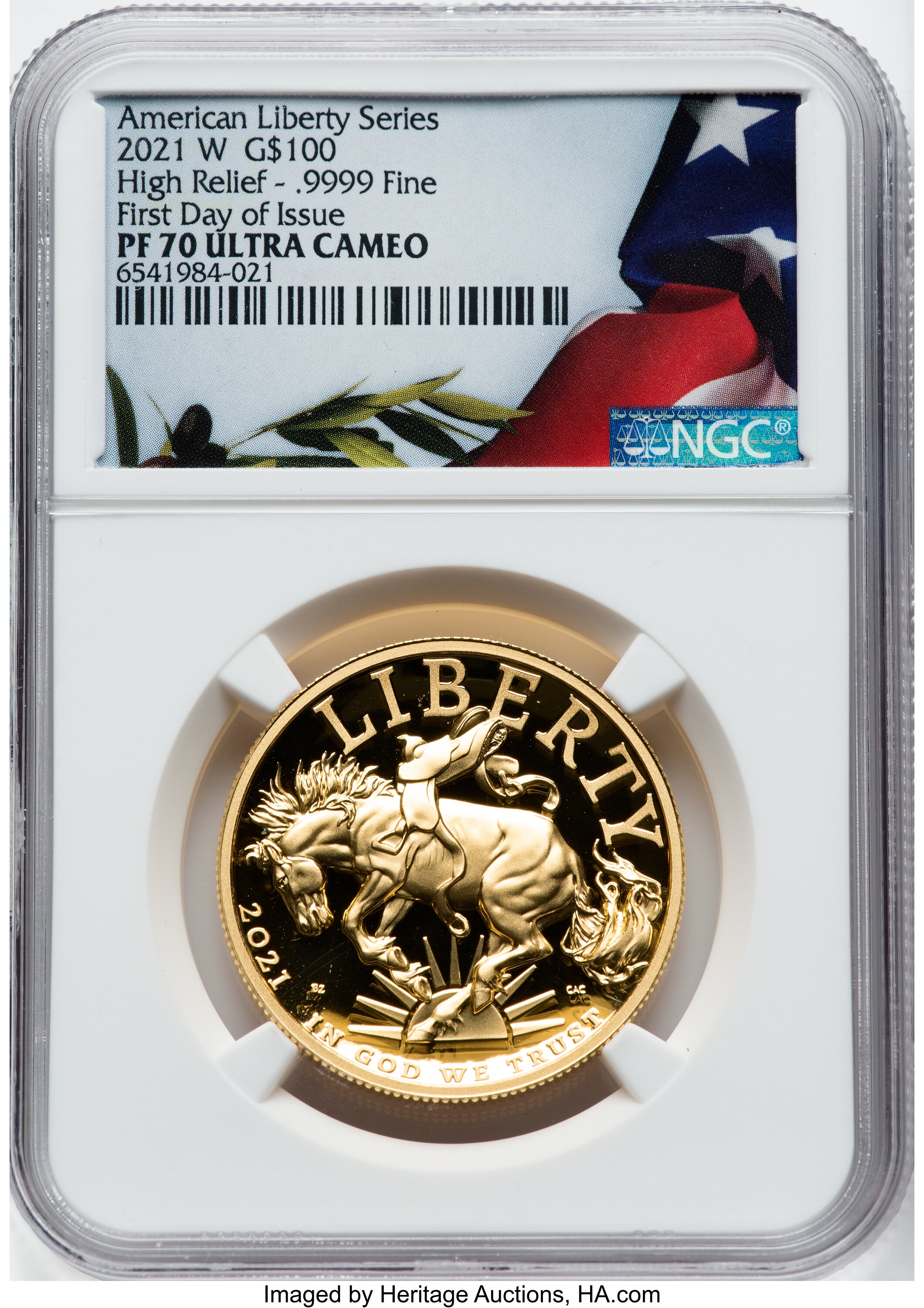 2021 W American Liberty Gold 2017 Present Mustang DCAM Coin