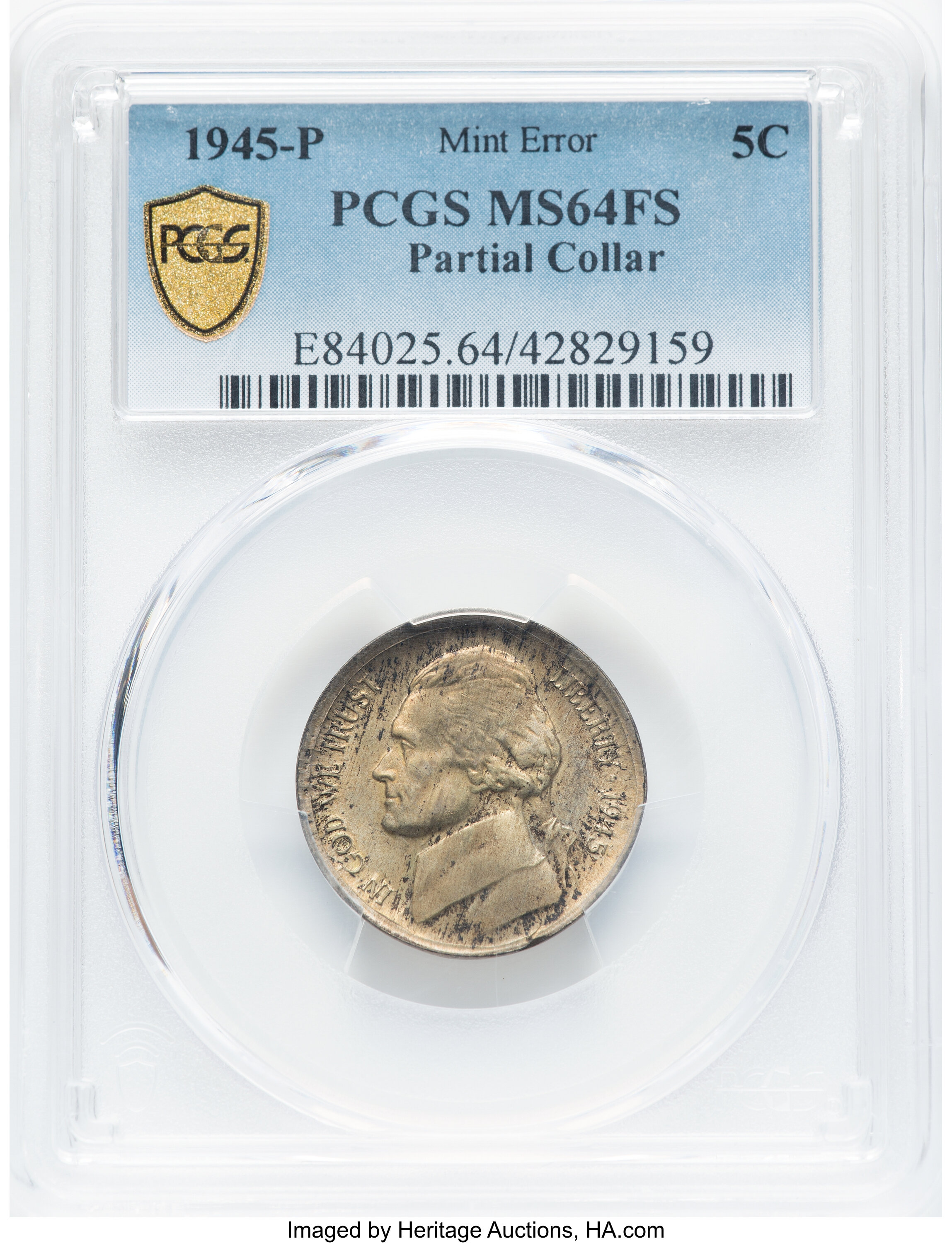 1945-P 5c Silver MS FS MS64 FS thumbnail 4