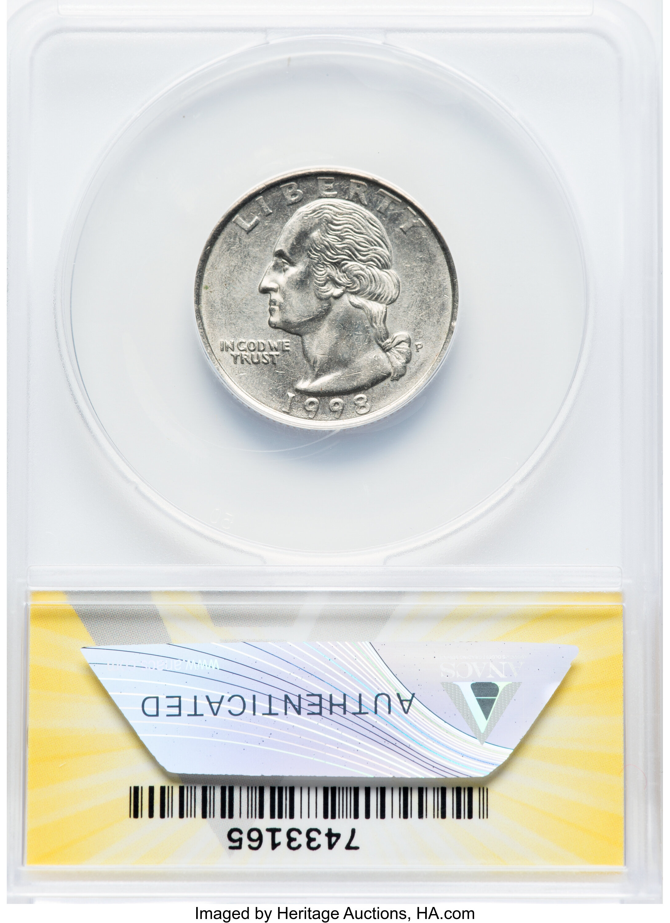 1998-P 25c VF30 thumbnail 4