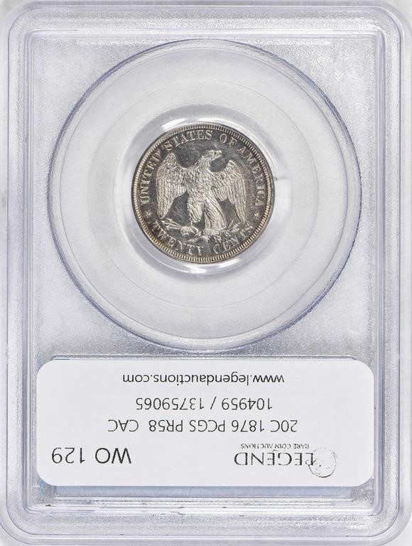 1876 20c AU58 thumbnail 4