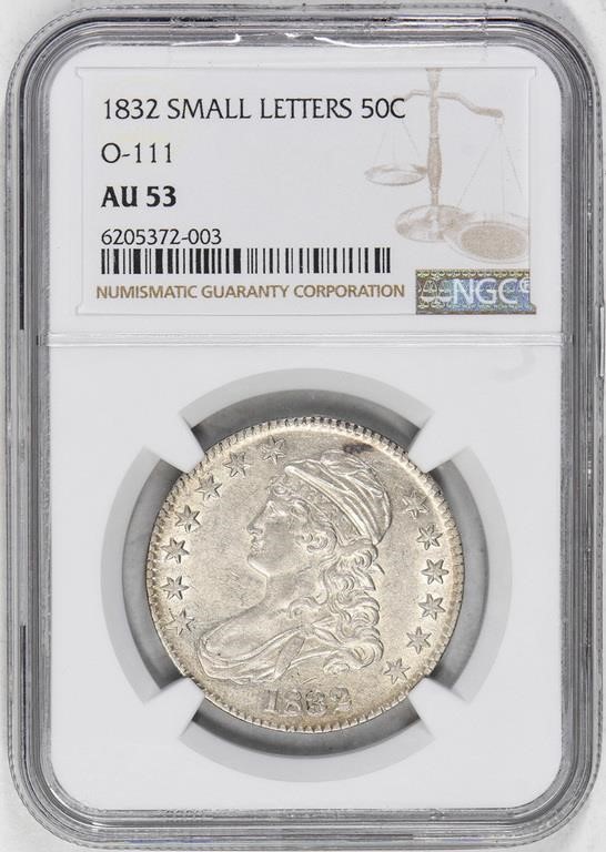 1832 50c Small Letters, O-111 MS60 CAC thumbnail 26