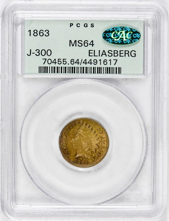 1863 P1c Copper-Nickel, J-300 MS63 thumbnail 3