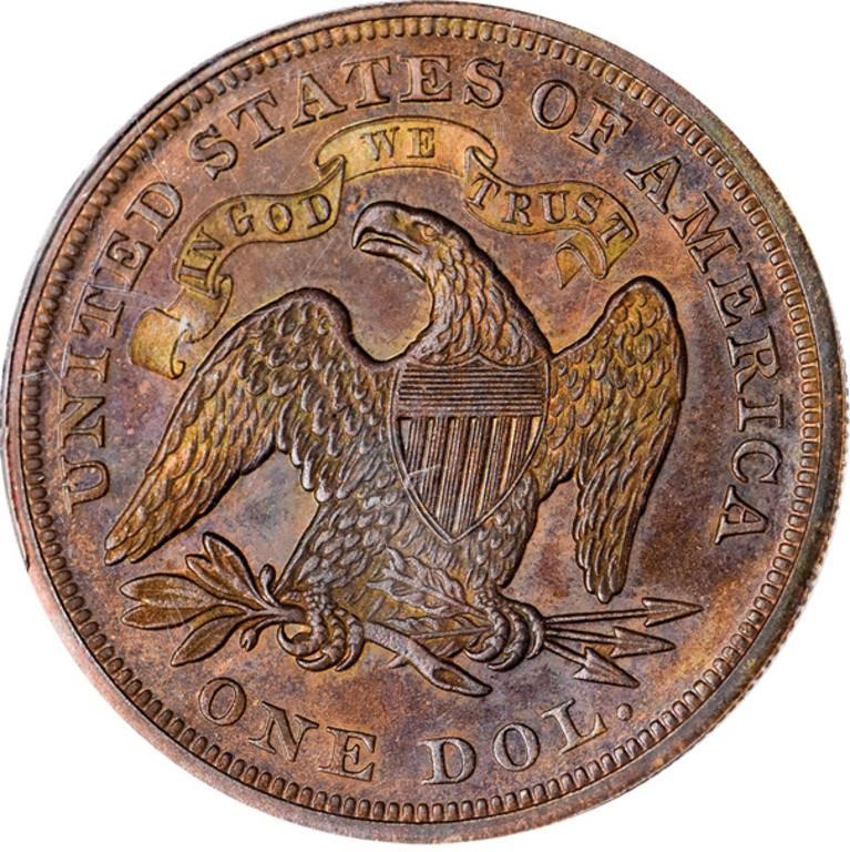 1865 P$1 Copper, J-435 PR RB PR66 RB thumbnail 24