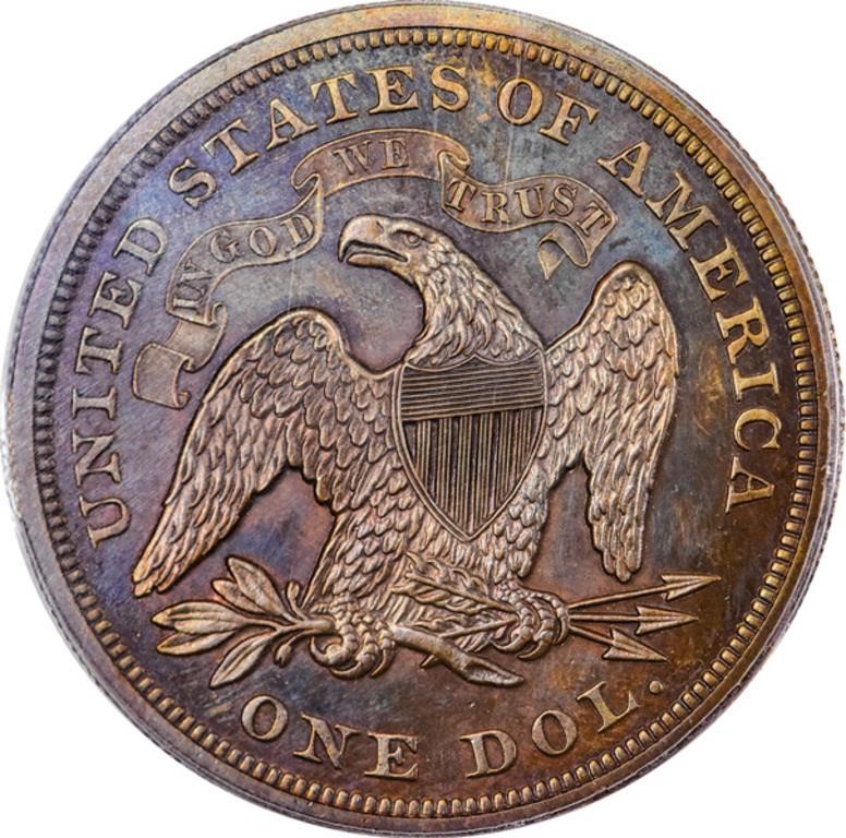 1870 P$1 Copper, J-1004 PR BN thumbnail 8