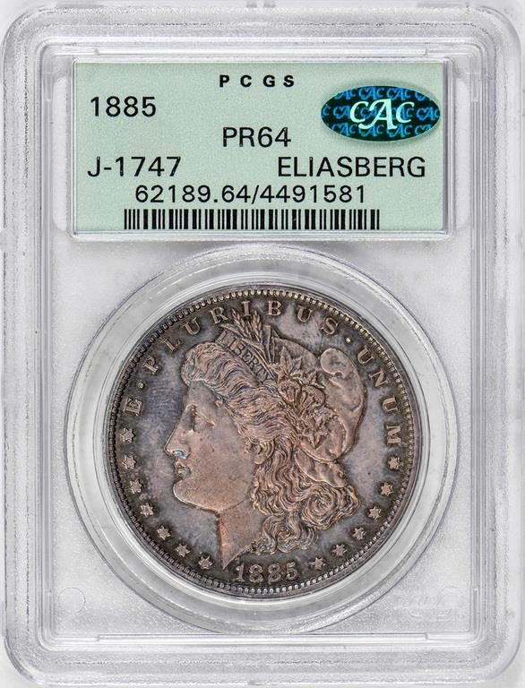 1885 P$1 Lettered Edge, Silver, J-1747 PR64 thumbnail 7