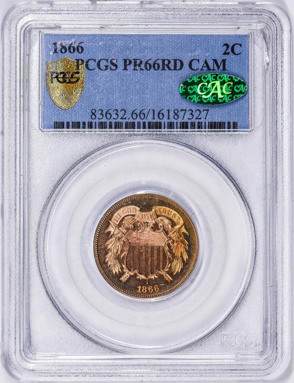 1866 2c PR RD CAM PR66 RD CAM CAC thumbnail 24