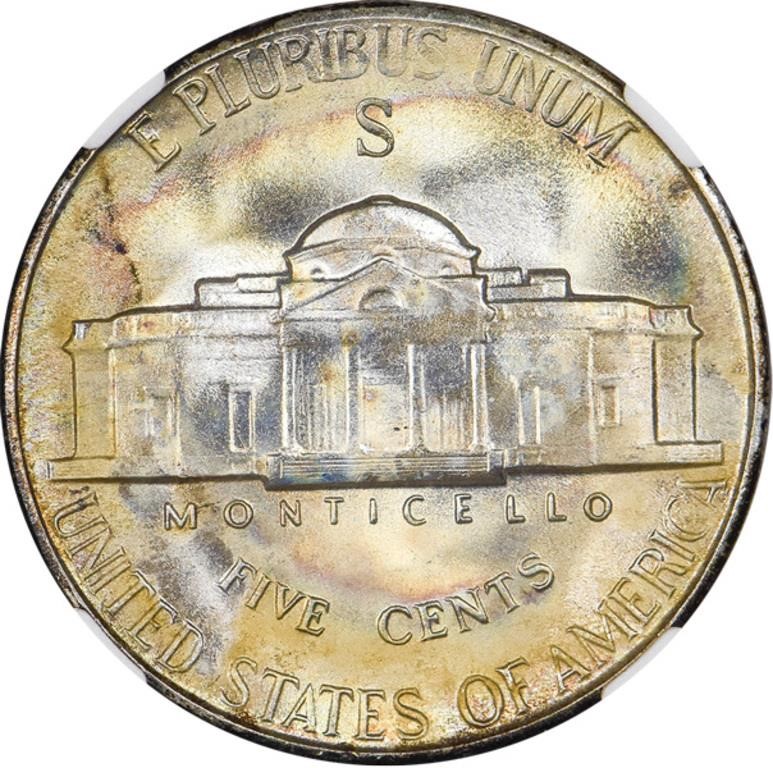 1945-S 5c Silver MS FS MS67 FS thumbnail 6