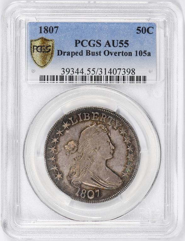1807 50c Draped Bust, O-105a MS62 CAC thumbnail 24