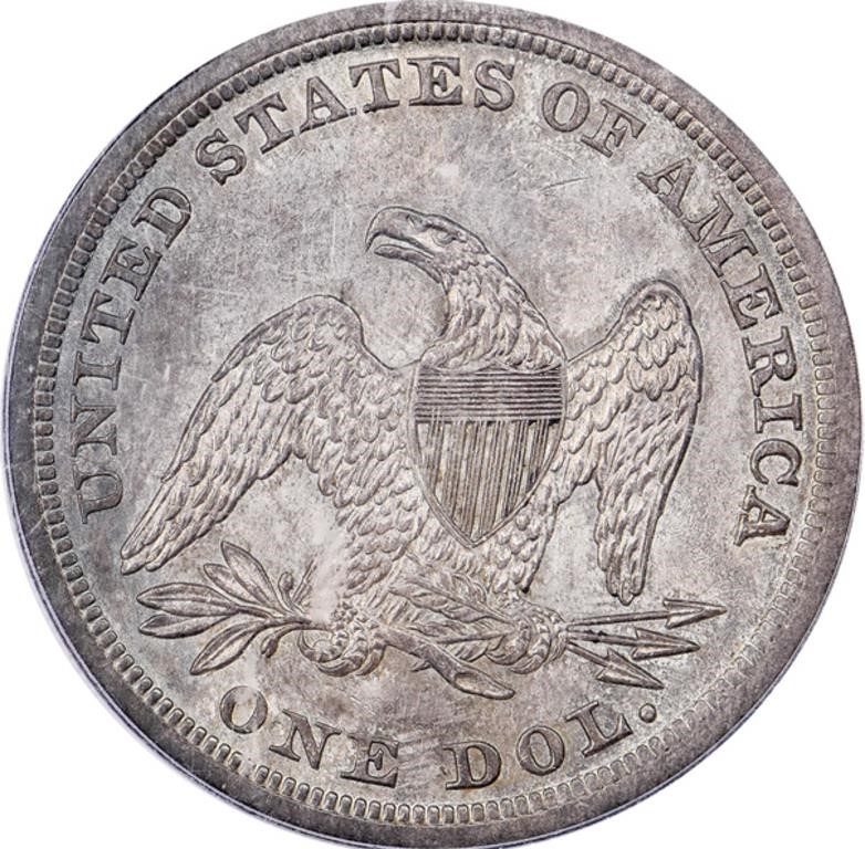 1840 $1 MS63 CAC thumbnail 2