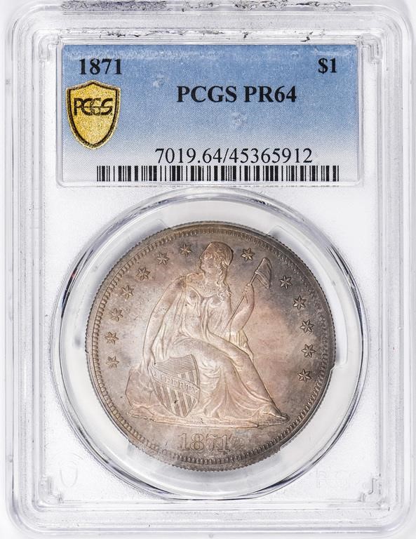 1871 $1 PR64 CAC thumbnail 3