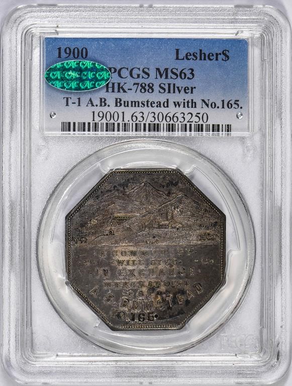 1900 Lesher $ Bumstead Type, First rev, HK-788 MS60 thumbnail 21