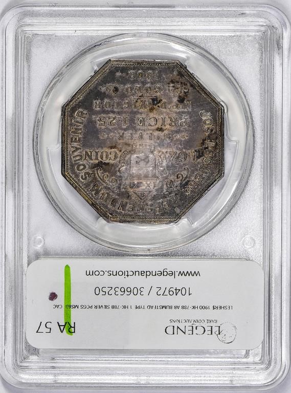 1900 Lesher $ Bumstead Type, First rev, HK-788 MS60 thumbnail 22