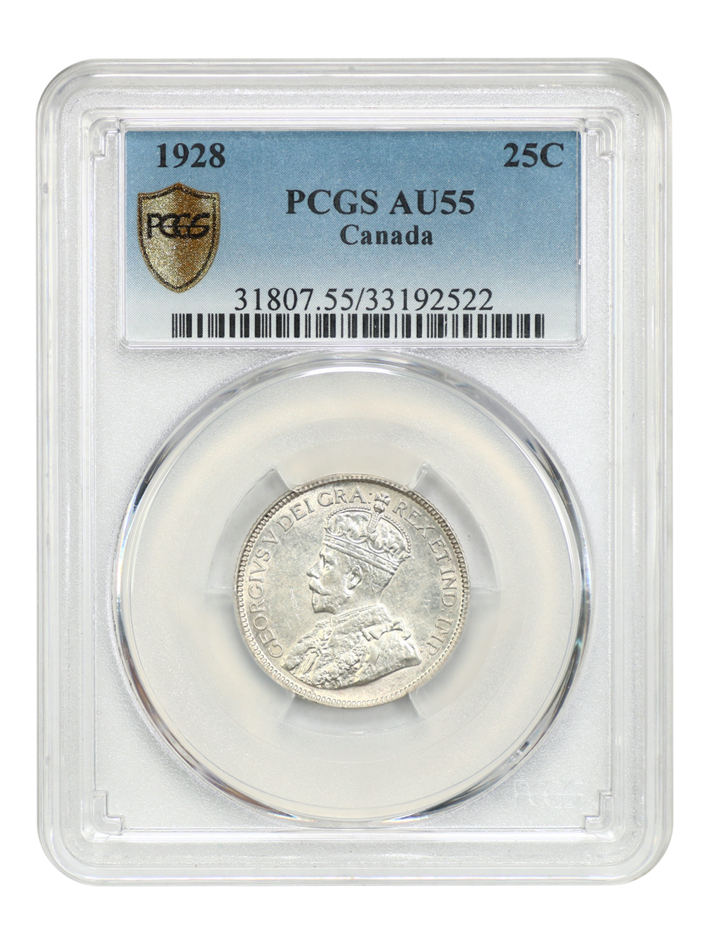 George V 25c 1911-1936 [Type] AU55 thumbnail 4