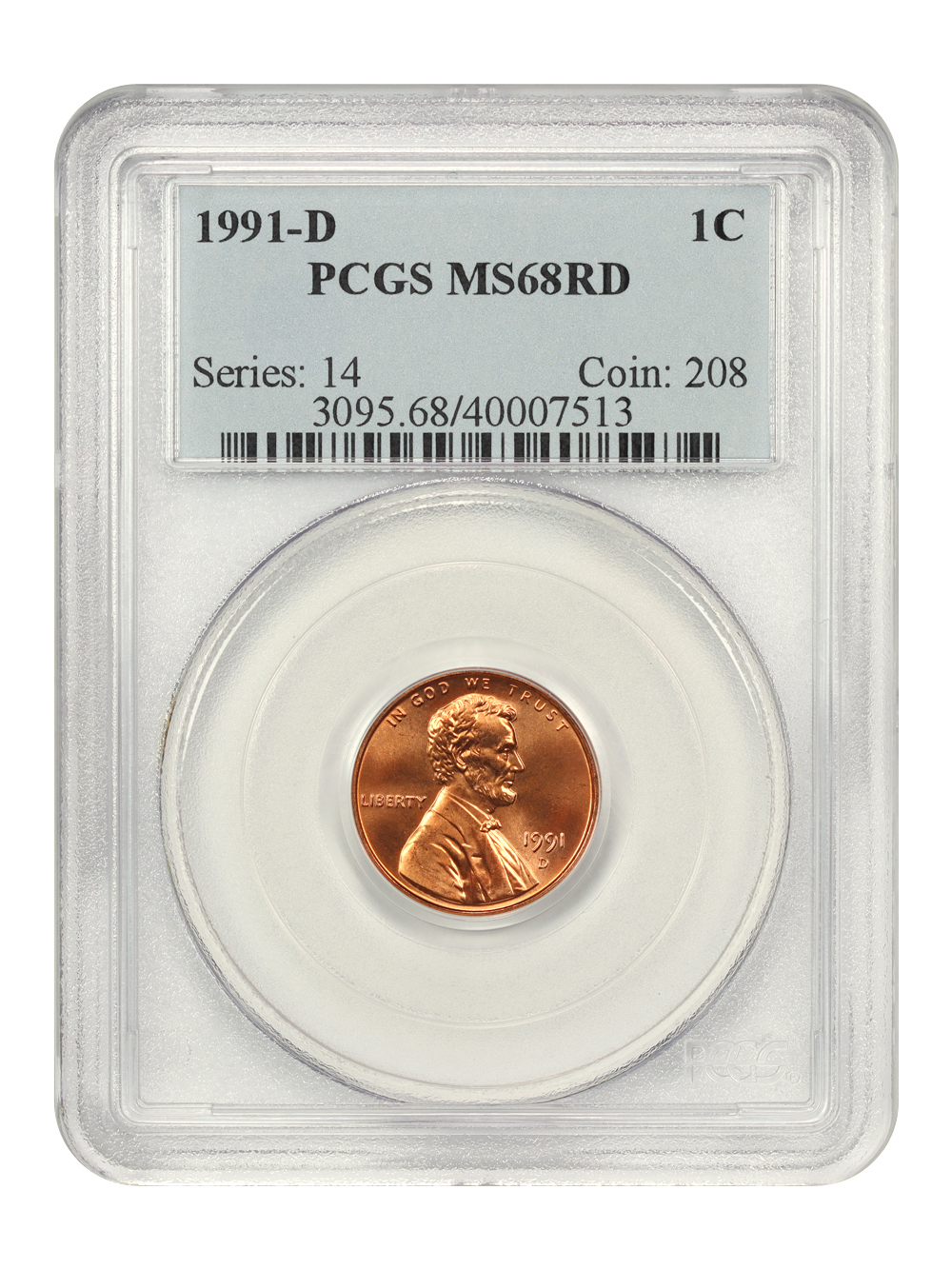 1991-D 1c MS RD MS68 RD thumbnail 8