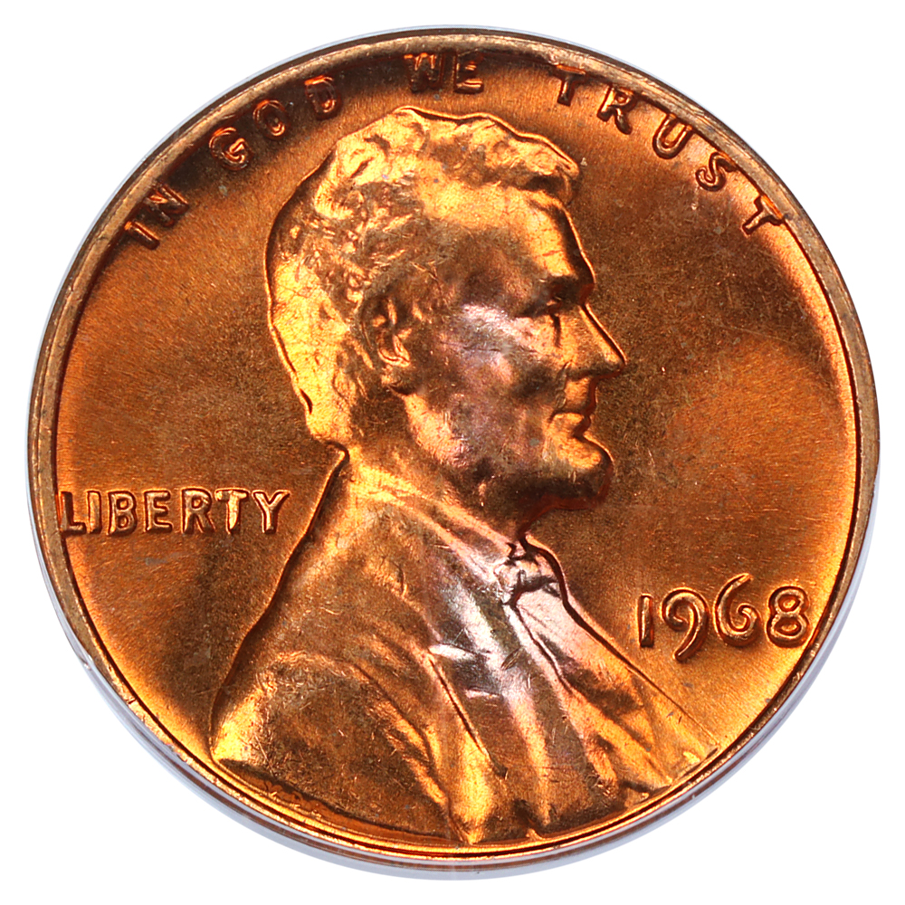 1968 1c PCGS MS67 RD
