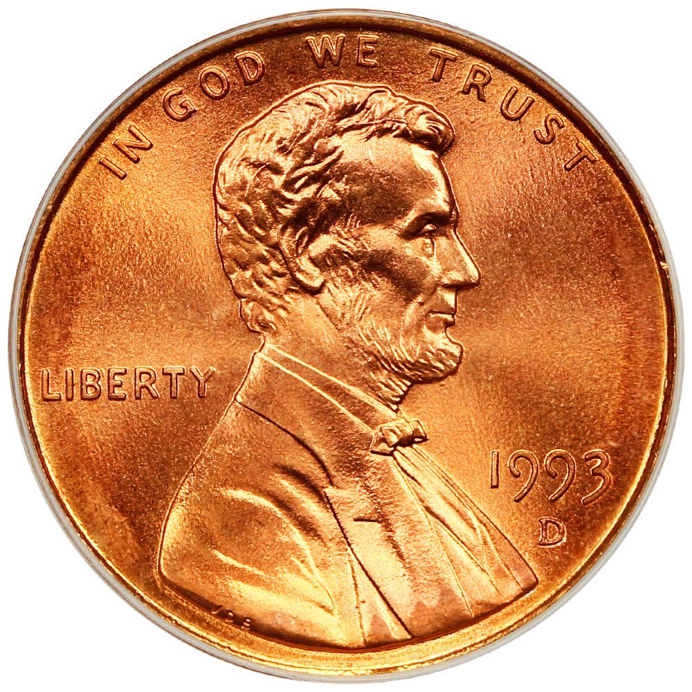 1993-D 1c PCGS MS68 RD
