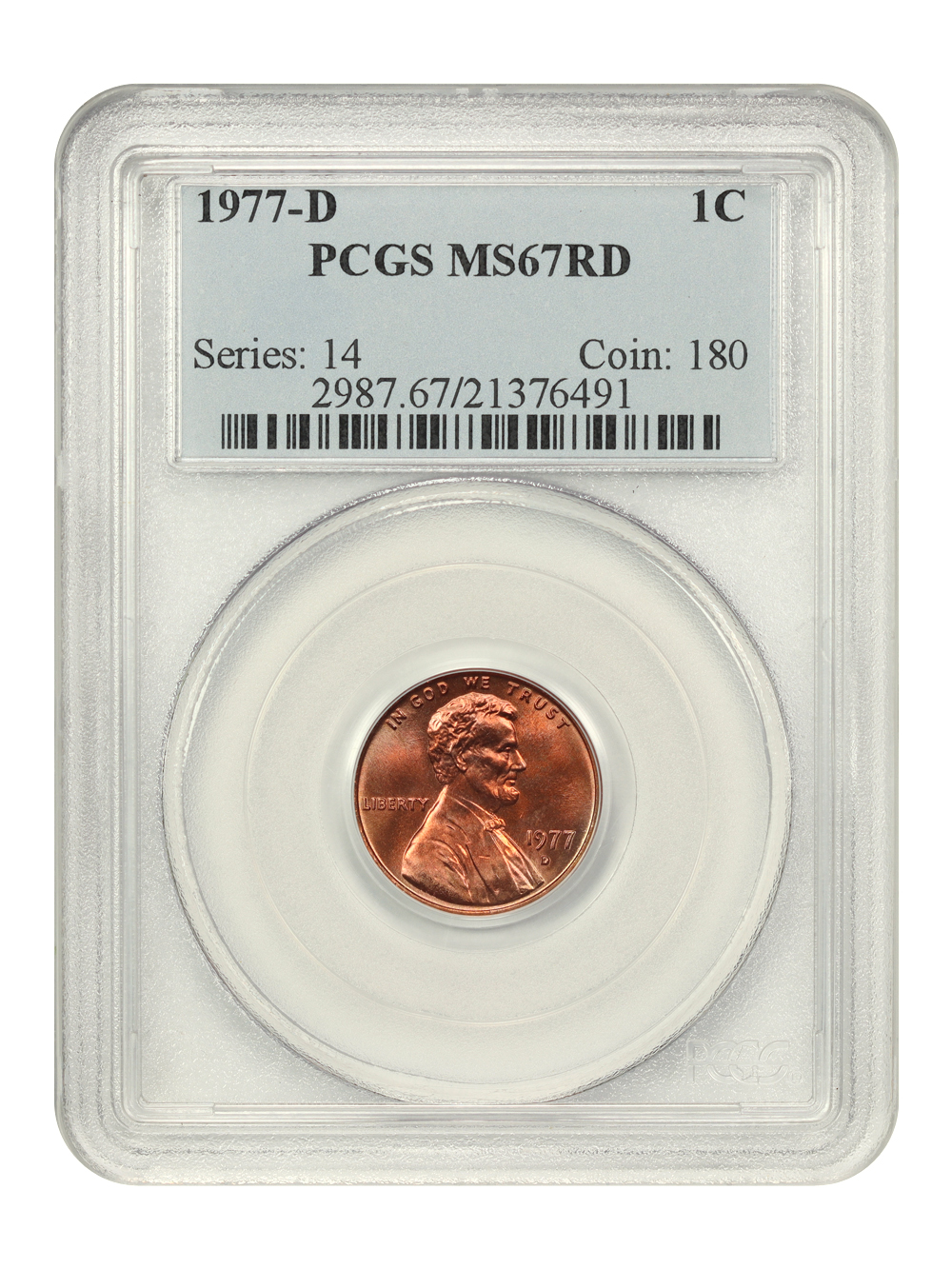 1977-D 1c MS RD MS67 RD thumbnail 7