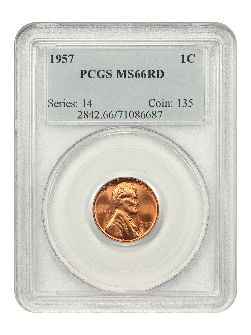 1957 1c MS RD MS66 RD thumbnail 4