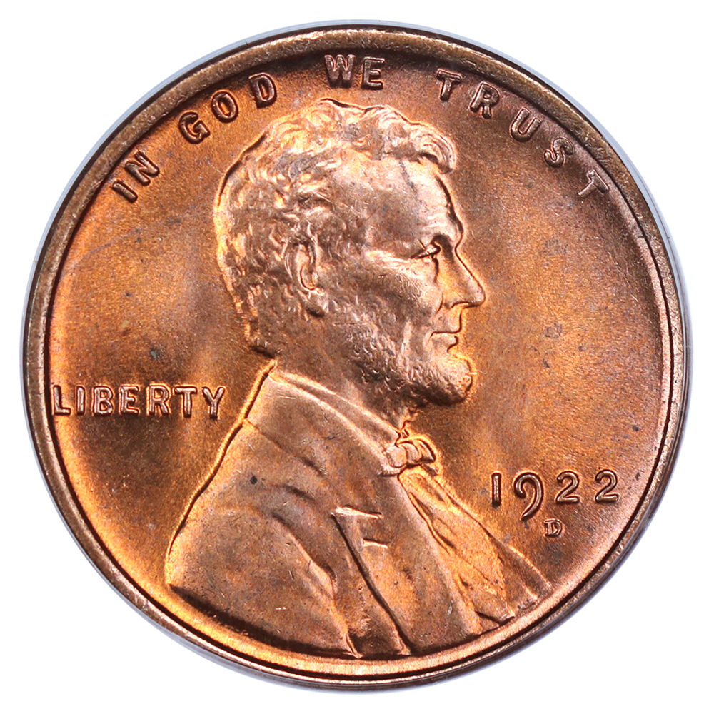 1922-D 1c PCGS MS65 RD