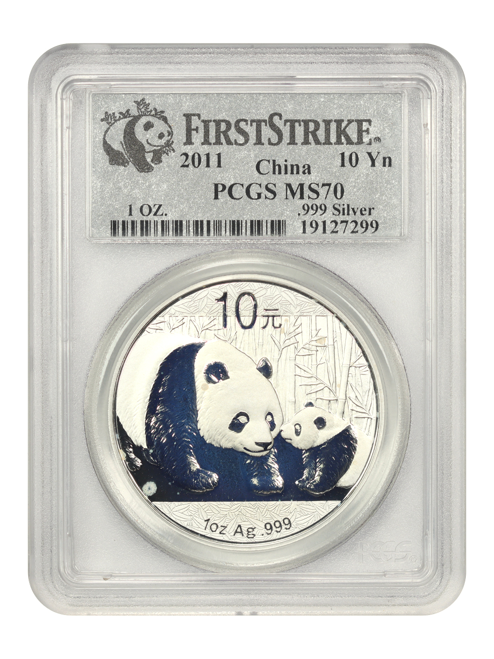 2011 S10Y 1oz Silver, Panda MS (PAN543A) OGP thumbnail 19