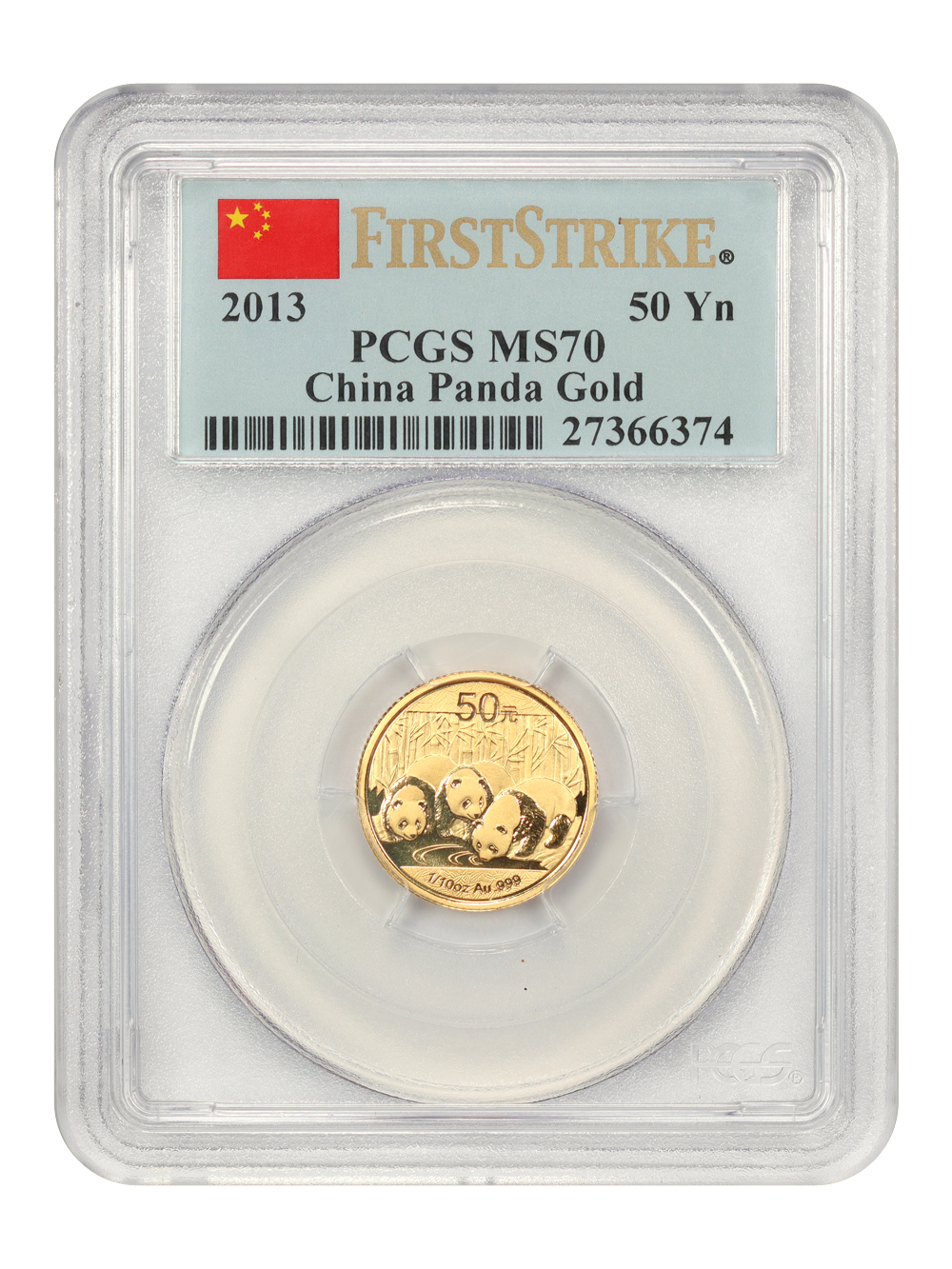2013 G50Y 1/10oz Gold, Panda MS (PAN582A) OGP thumbnail 15