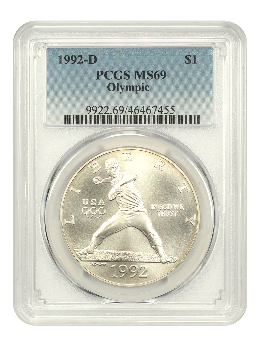 1992-D S$1 XXV Olympics Baseball OGP thumbnail 15