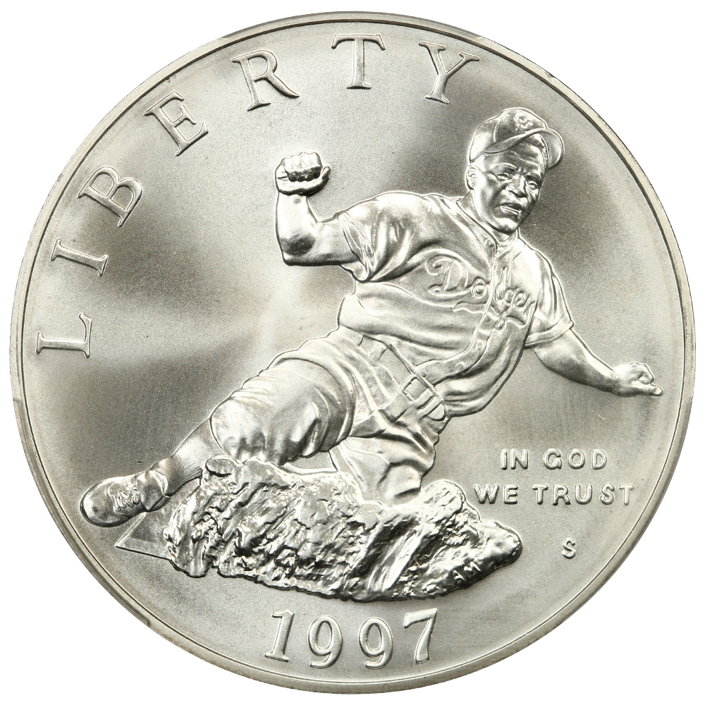 1997-S Jackie Robinson $1 PCGS MS70