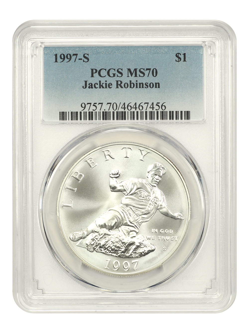 1997-S S$1 Jackie Robinson MS70 thumbnail 8
