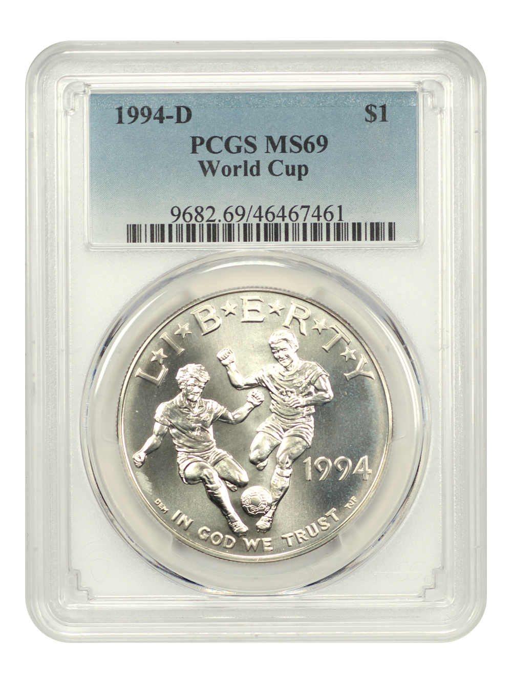 1994-D S$1 World Cup Tournament MS69 thumbnail 3