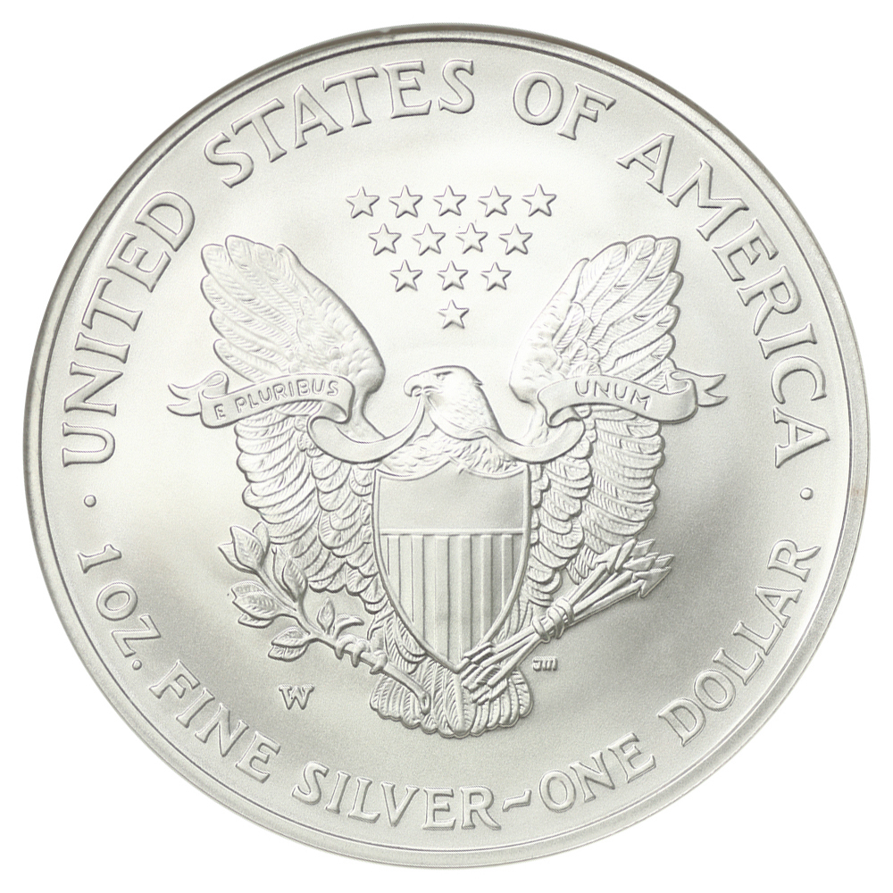 2007-W $1  Silver Eagle, Burnished MS63 thumbnail 2
