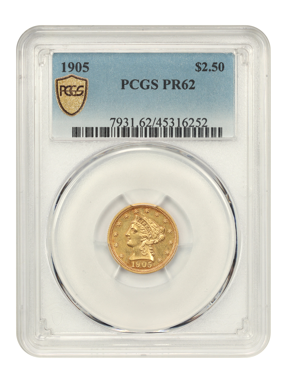 1905 $2 1/2 PR62 thumbnail 5