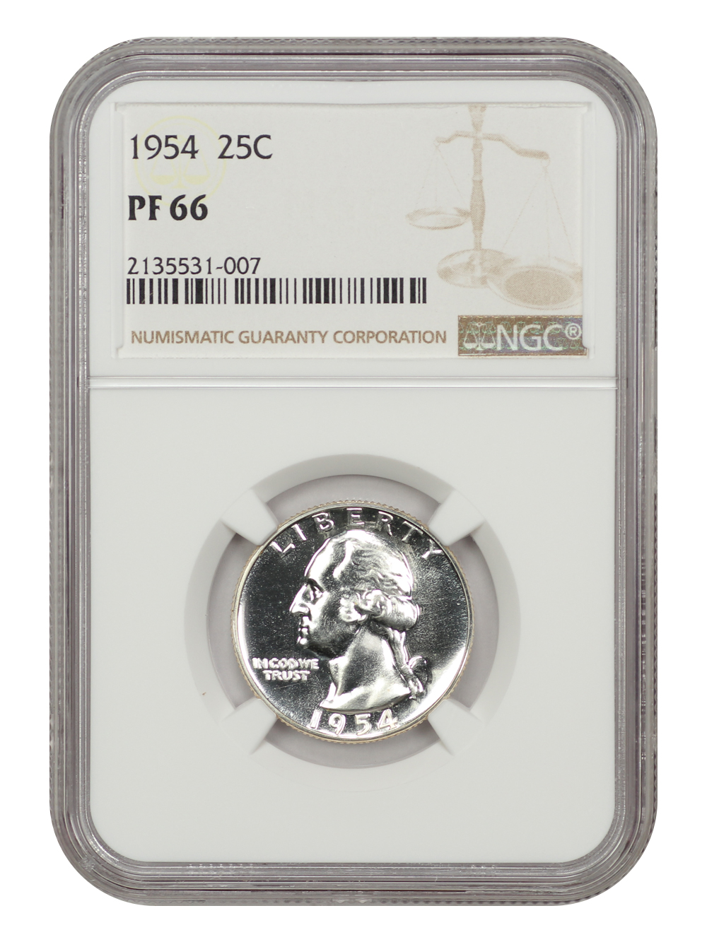 1954 25c PR66 CAC thumbnail 3