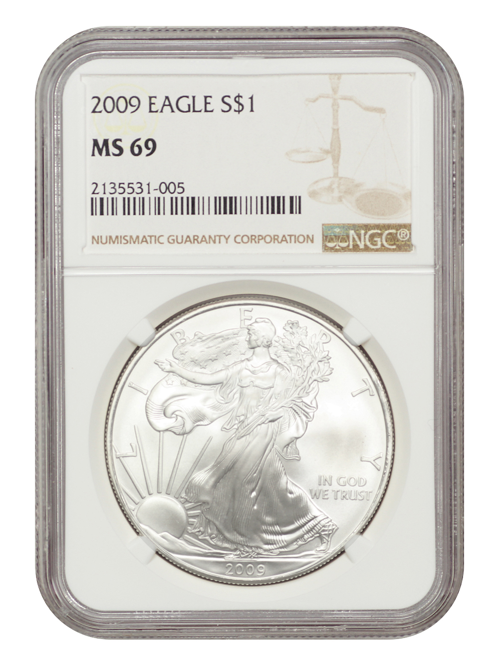2009 $1  Silver Eagle MS63 thumbnail 25