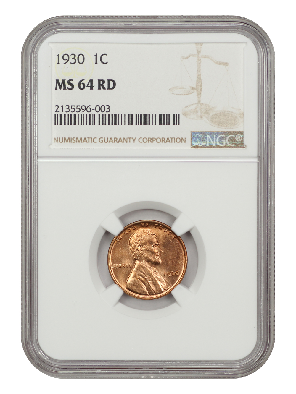 1930 1c MS RD MS64 RD CAC thumbnail 3