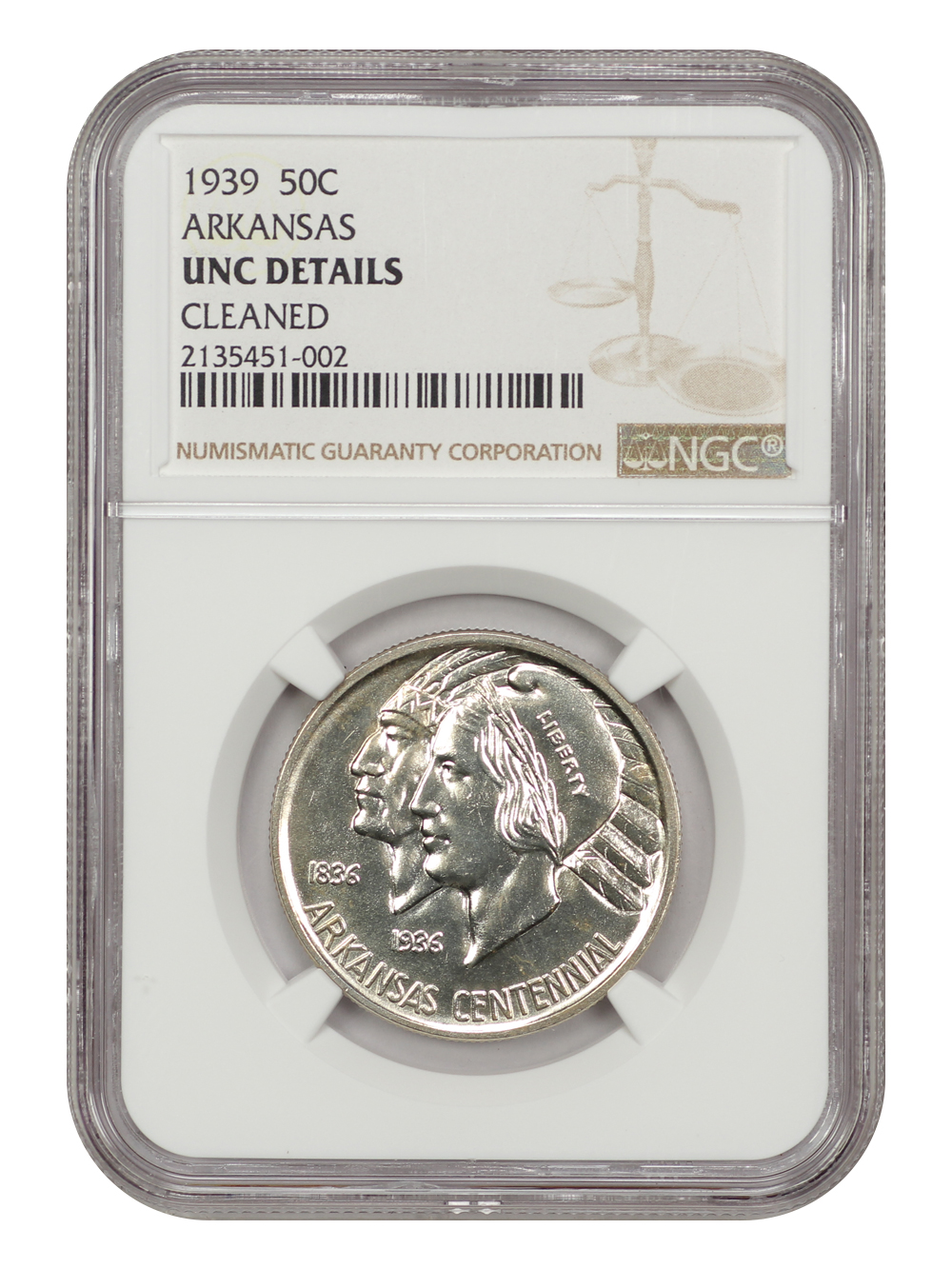 1939 50c Arkansas AU55 thumbnail 4