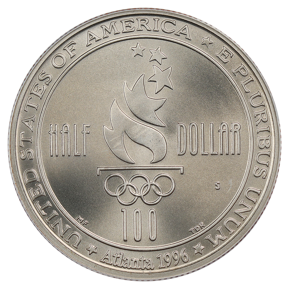 1996-S 50c Atlanta Olympics Swimming MS69 thumbnail 2