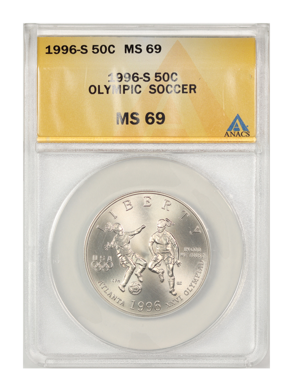 1996-S 50c Atlanta Olympics Soccer MS64 thumbnail 7