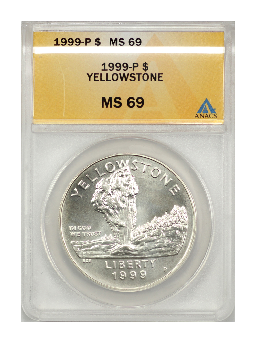 1999-P S$1 Yellowstone National Park MS69 thumbnail 3