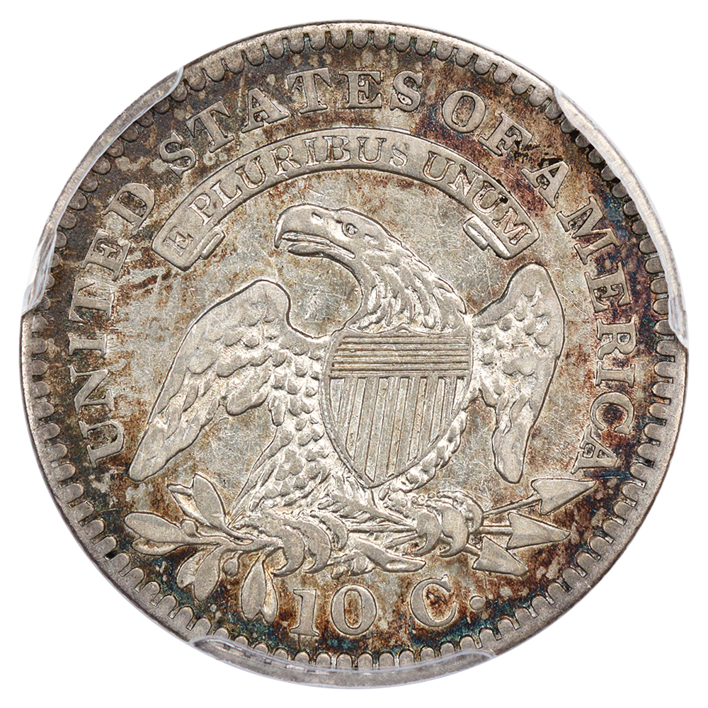 1821 10c Small Date VF35 CAC thumbnail 13