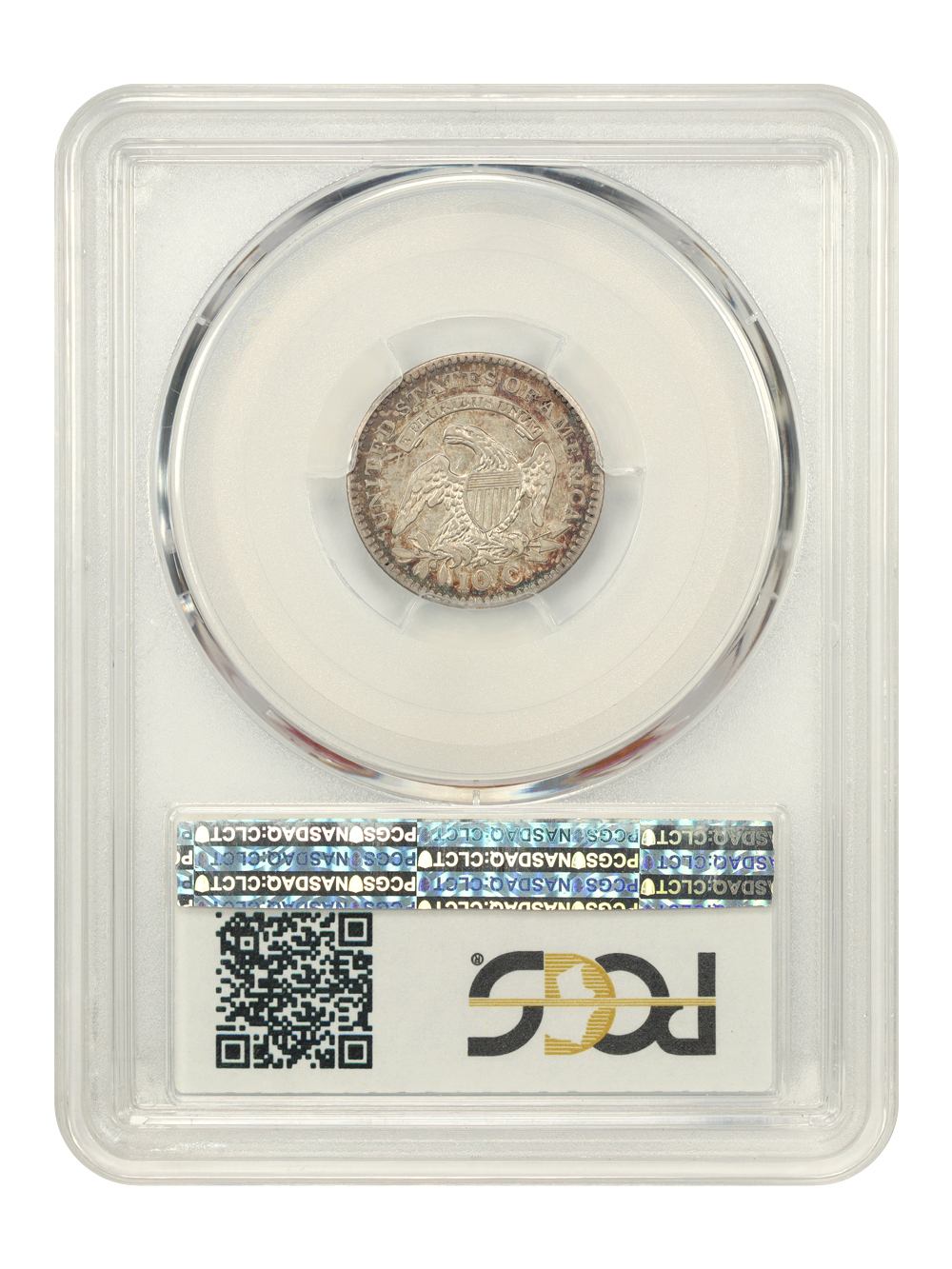 1821 10c Small Date VF35 CAC thumbnail 15