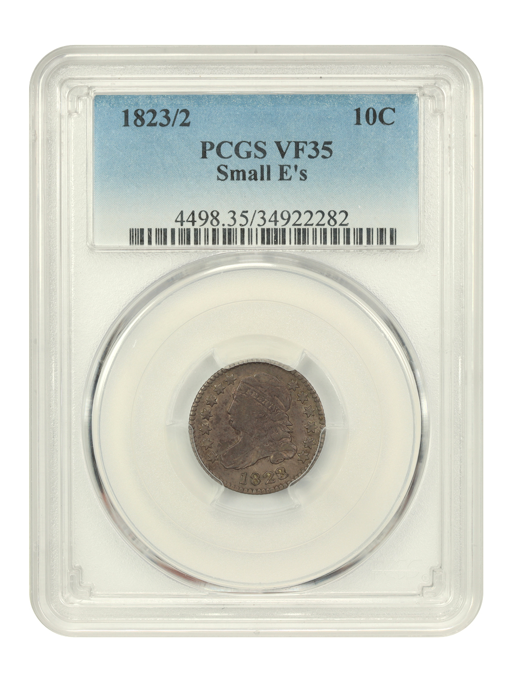 1823/2 10c Small E's VF20 CAC thumbnail 19