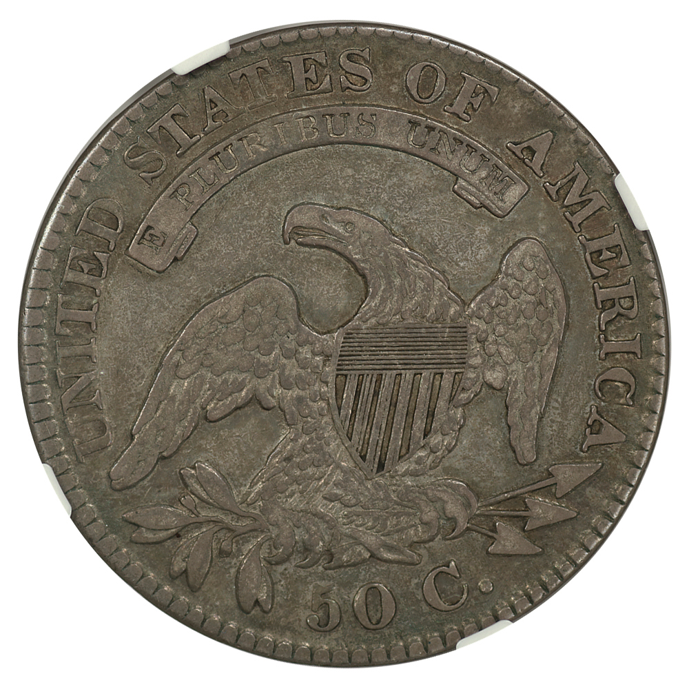 1828 50c Square Base 2, Small 8s, Small Letters F15 CAC thumbnail 14