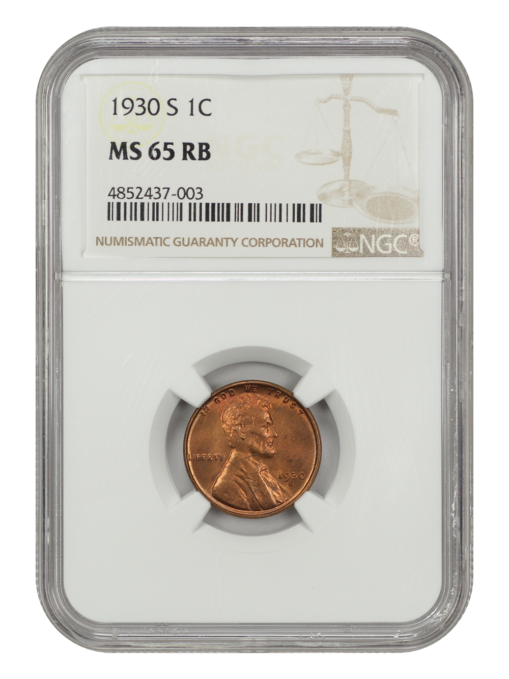 1930-S 1c MS RB MS65 RB CAC thumbnail 7