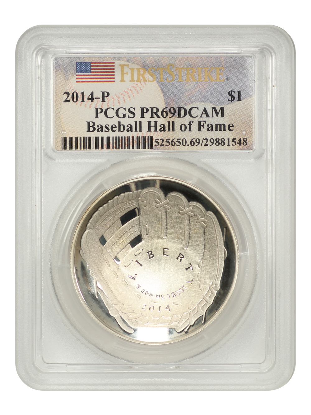 2014-P S$1 Baseball Hall of Fame PR DCAM PR67 DCAM thumbnail 19