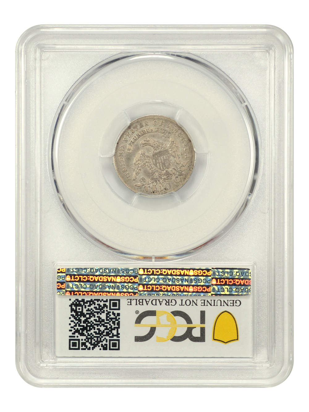 1814 10c Large Date VF20 CAC thumbnail 4