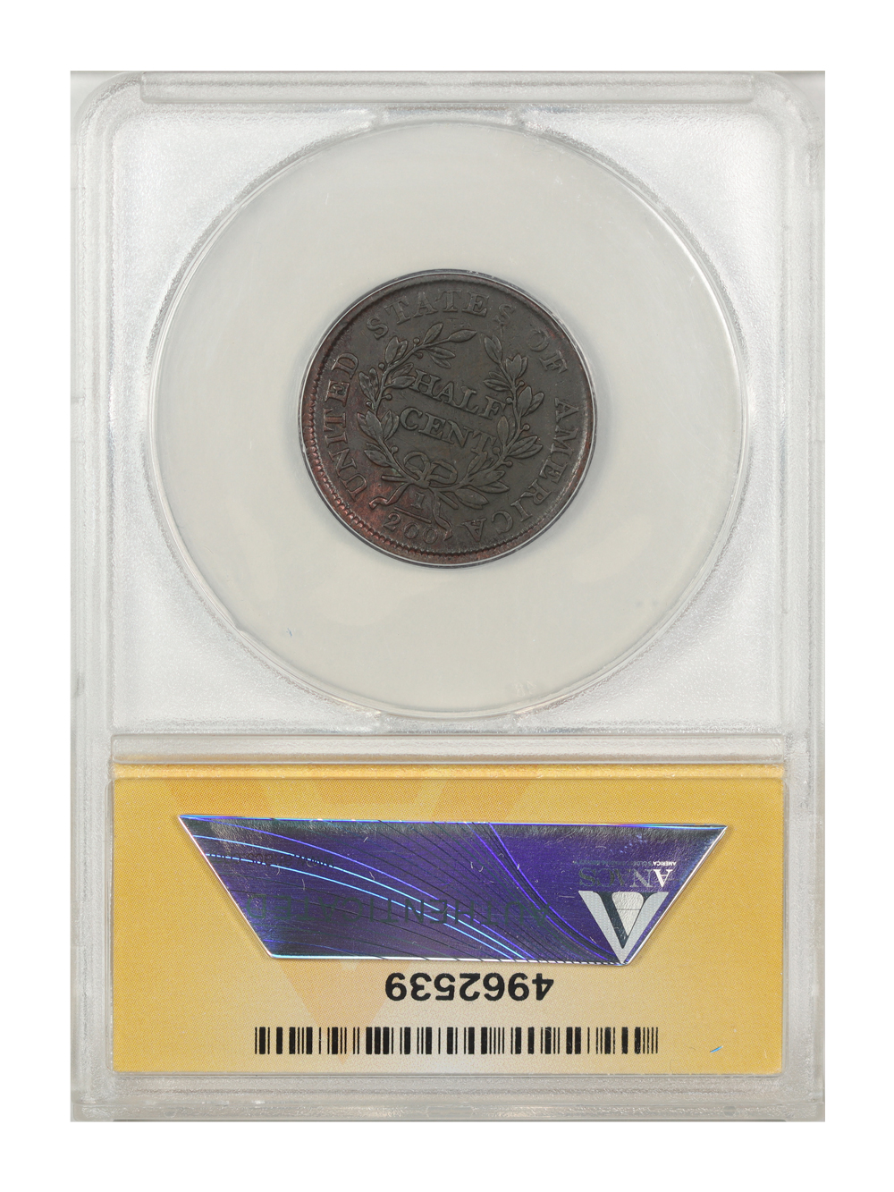 1805 1/2c Large 5, Stems MS BN VF35 BN thumbnail 6
