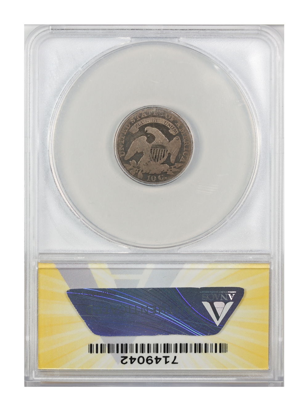 1837 10c Capped Bust G6 CAC thumbnail 4